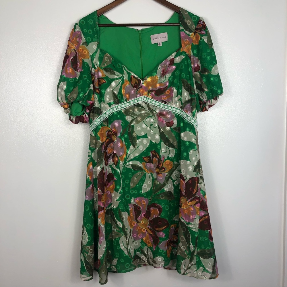 Adelyn Rae Puff Sleeve Mini Dress Size XL